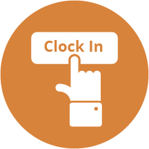Employees clock in and out with ezClocker